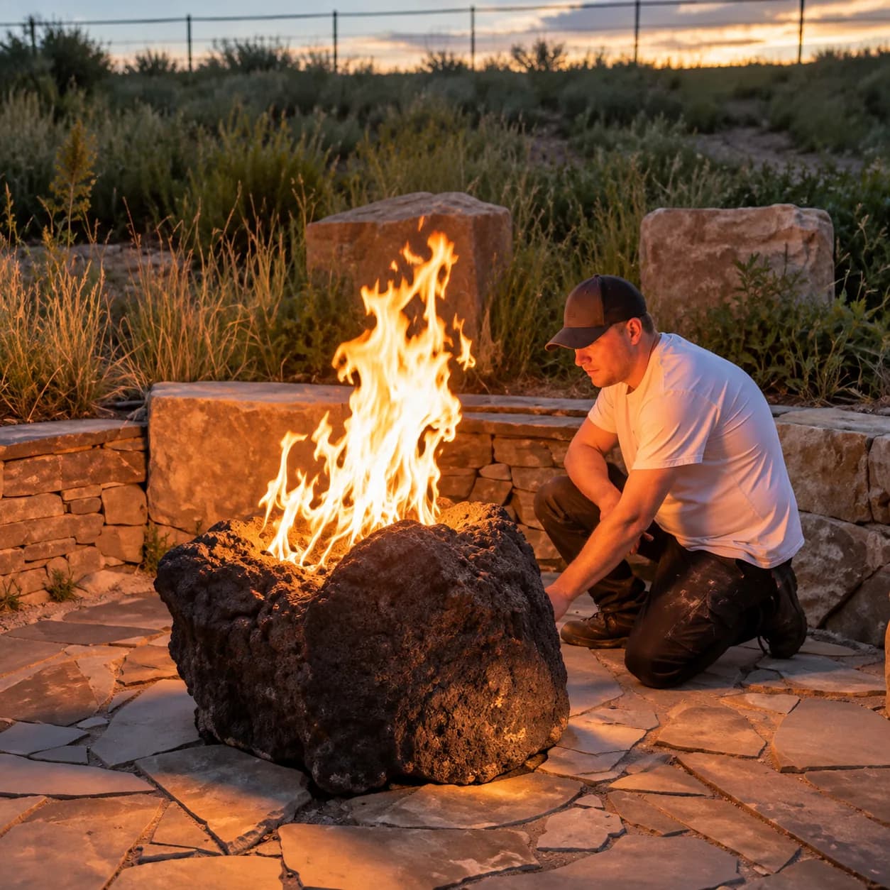 Prometheus Fire Co. fireplace craftsmanship in progress