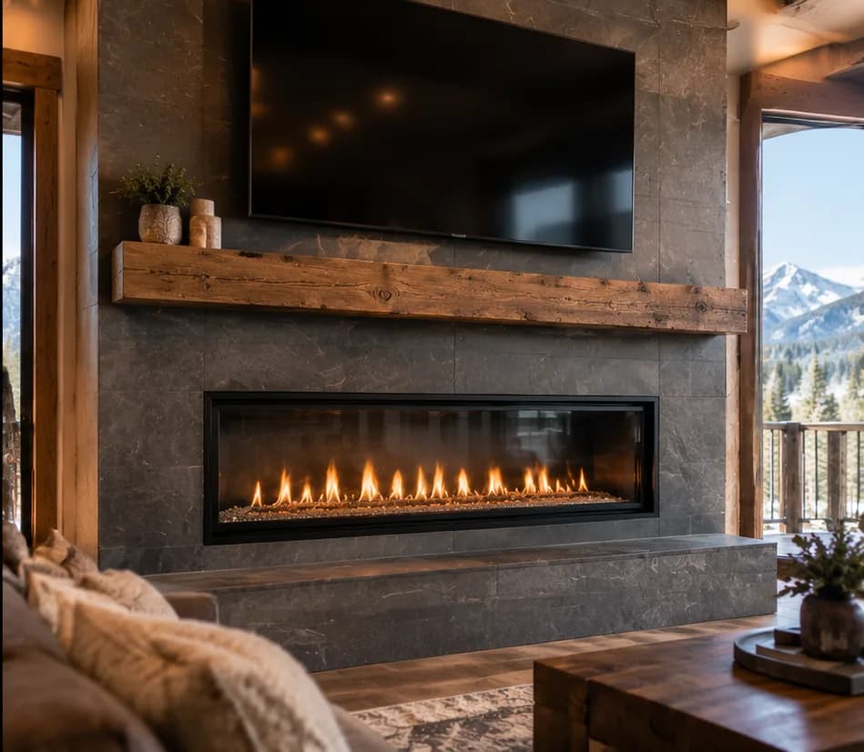Feature Wall Fireplace Installation — After