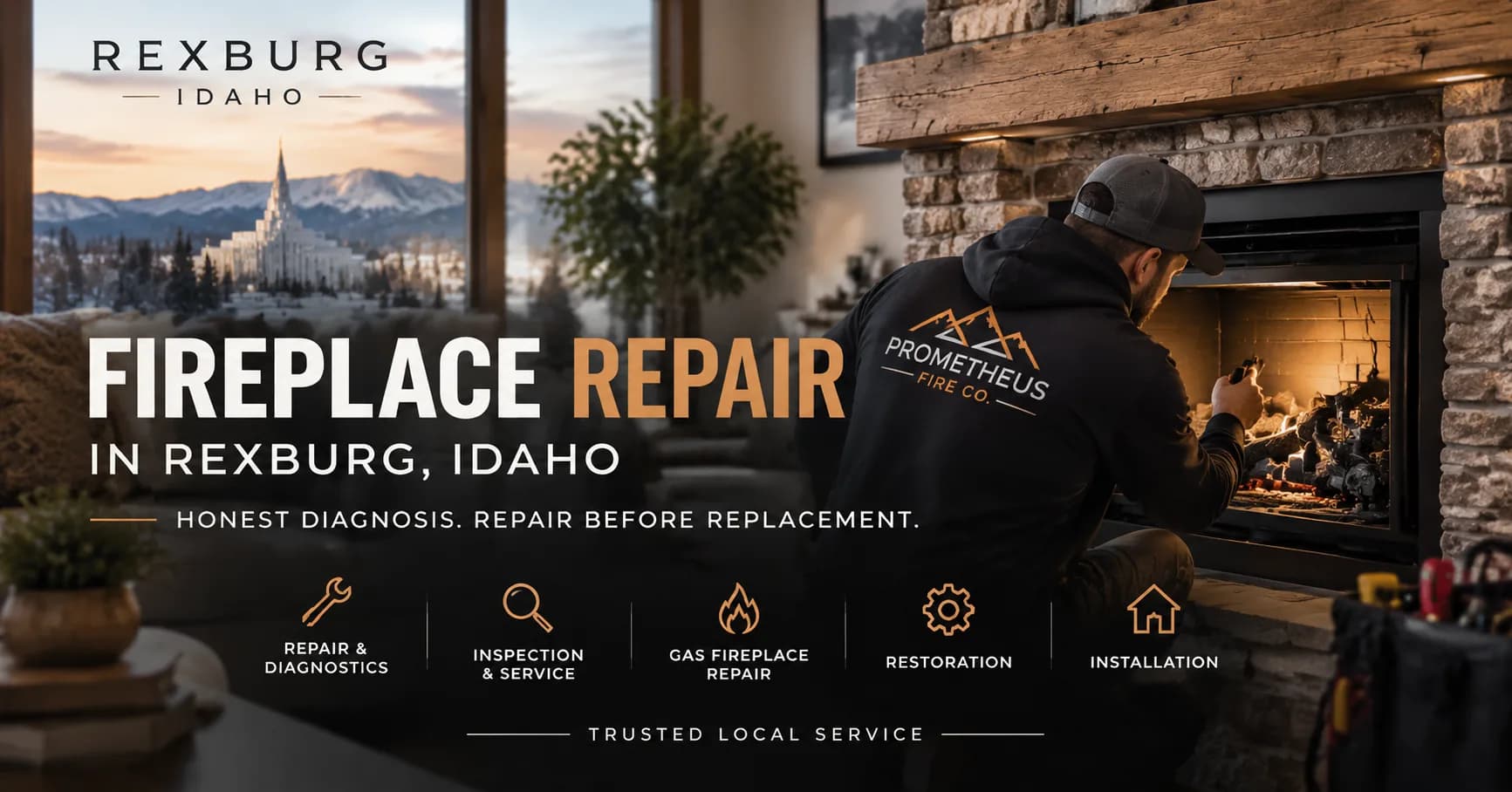 Rexburg Fireplace Service Project — After